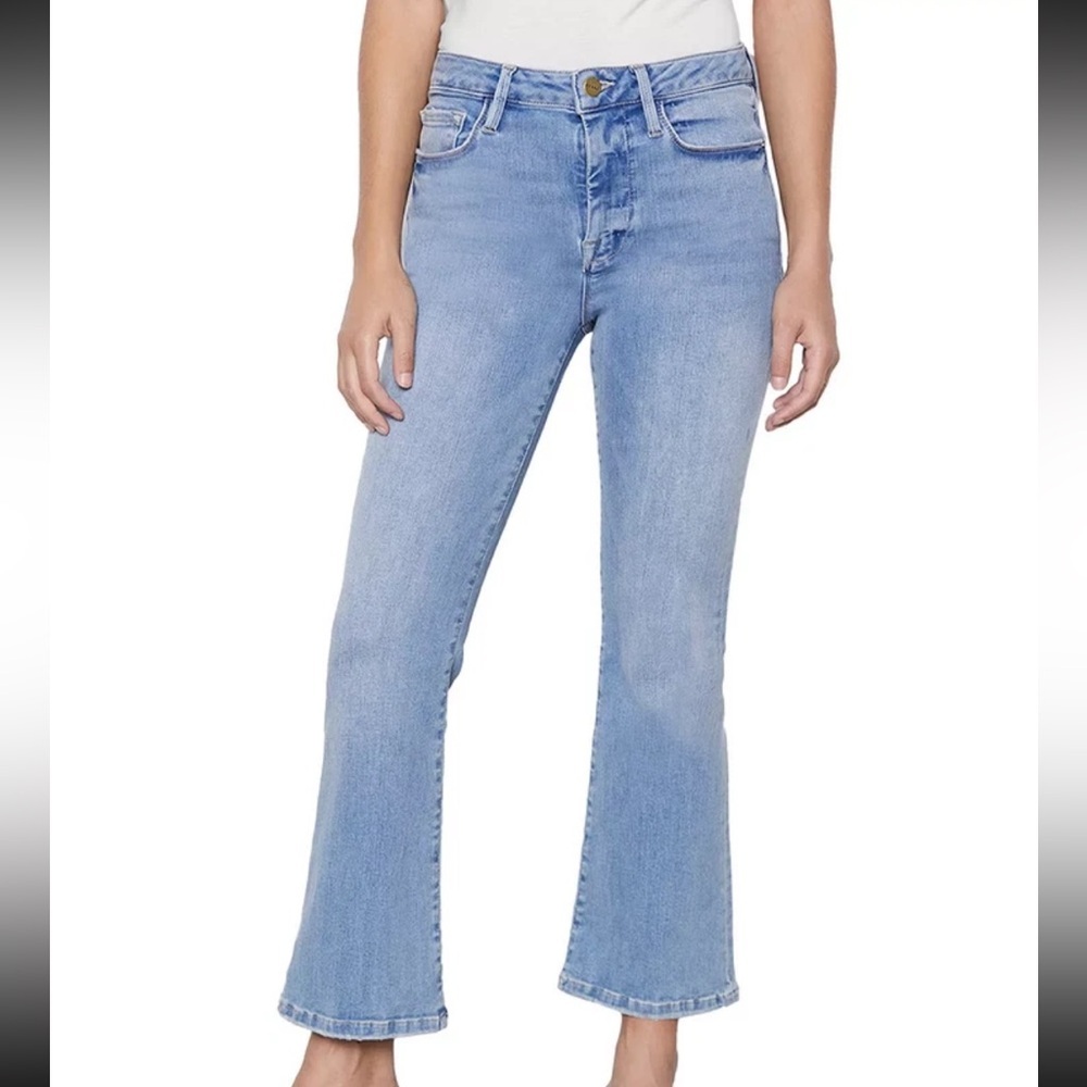 Frame Denim Womens 25-29 Le One Crop Mini Boot Mid Rise Stretchy Bootcut Denim